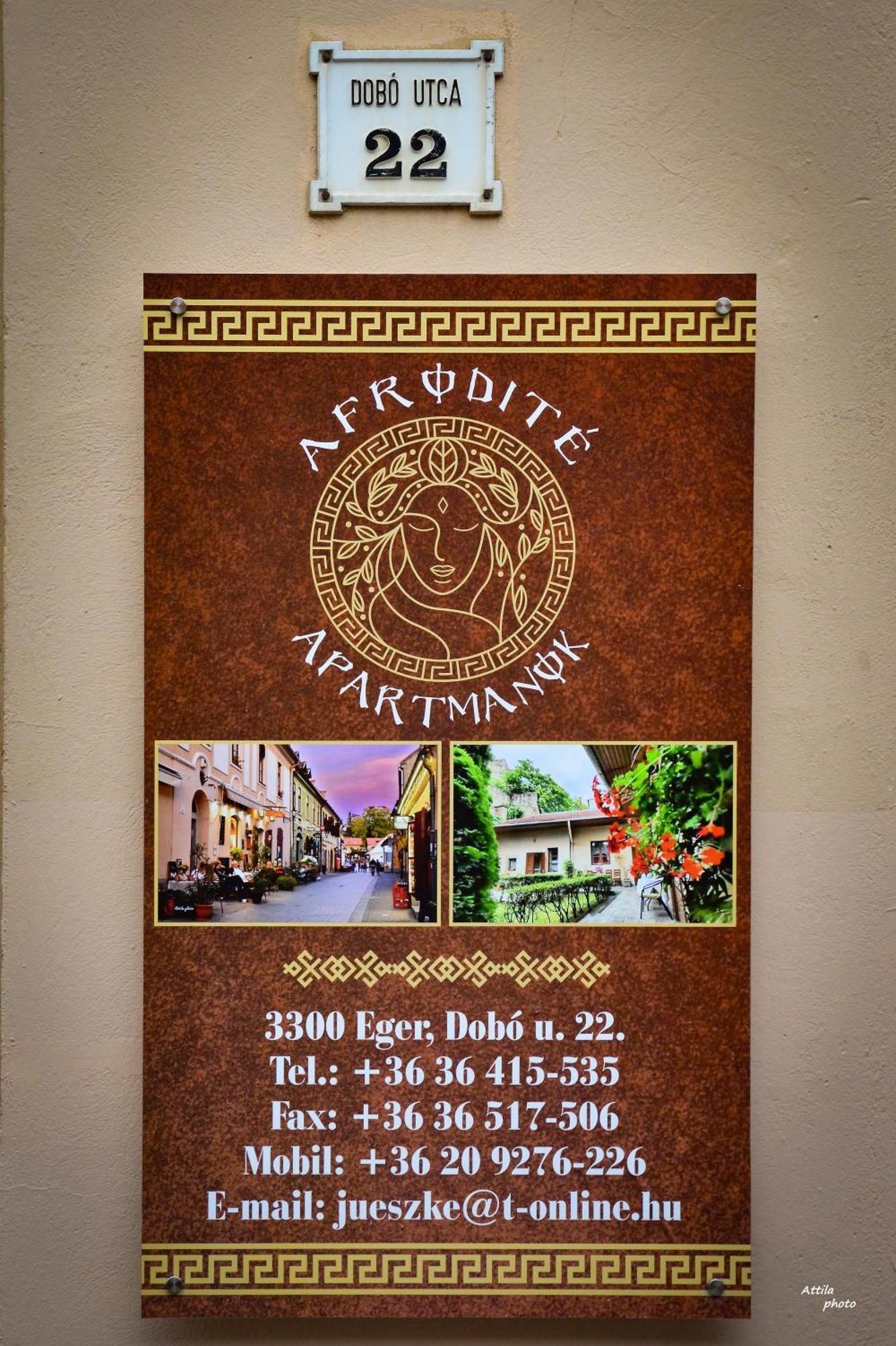 Afrodite Apartmanok Eger Luaran gambar